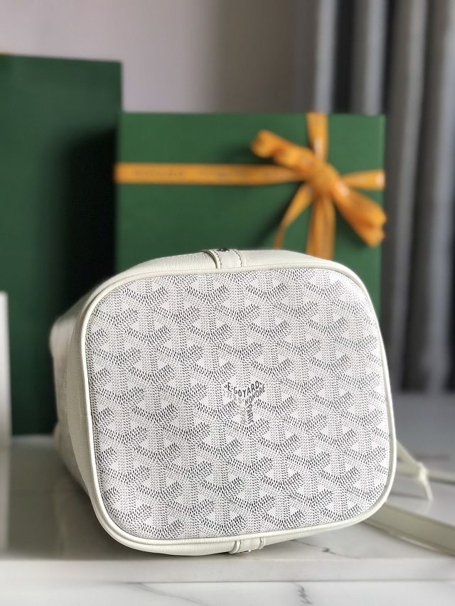 Goyard original canvas petit flot bucket bag GY0054 white