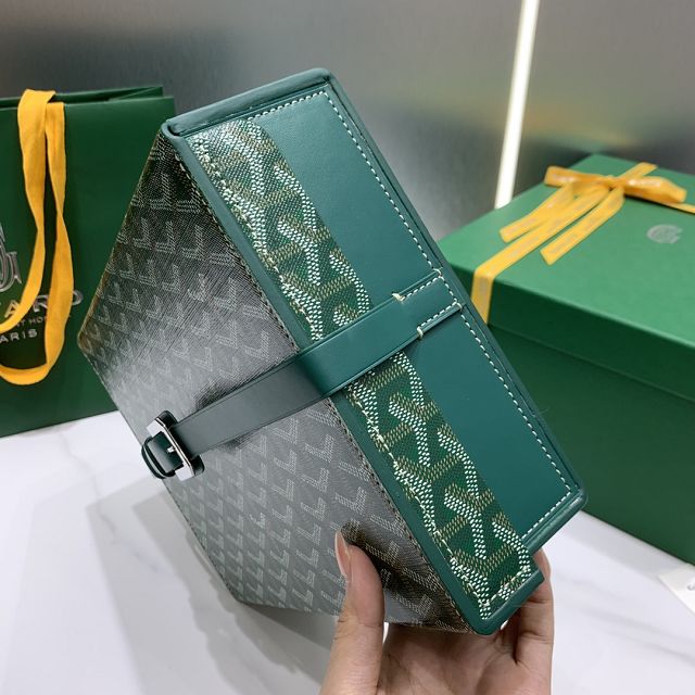 Goyard original canvas 8 watch case GY0035 green