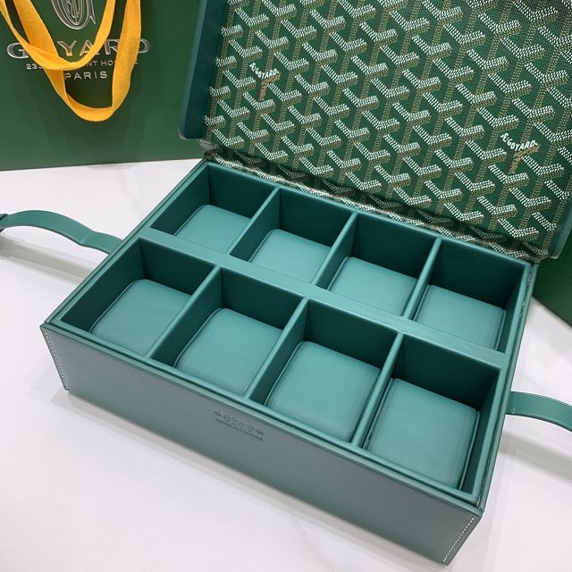 Goyard original canvas 8 watch case GY0035 green