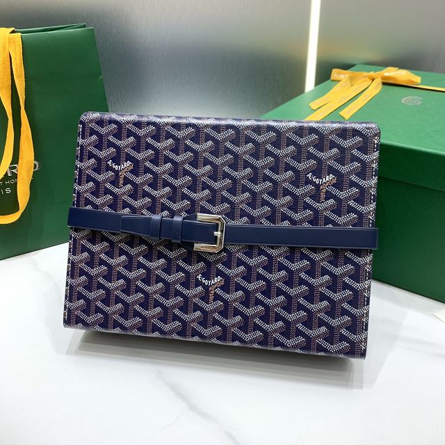 Goyard original canvas 8 watch case GY0035 navy blue