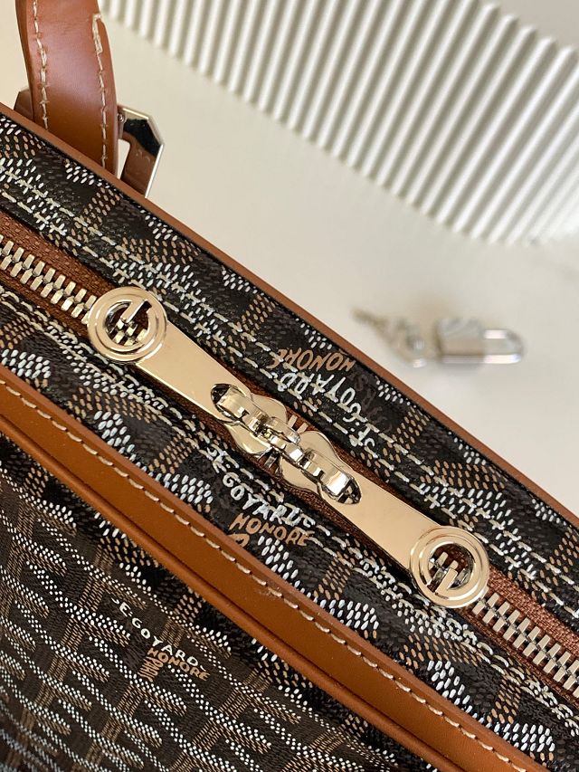 Goyard original canvas ambassade document case GY0060 black&brown