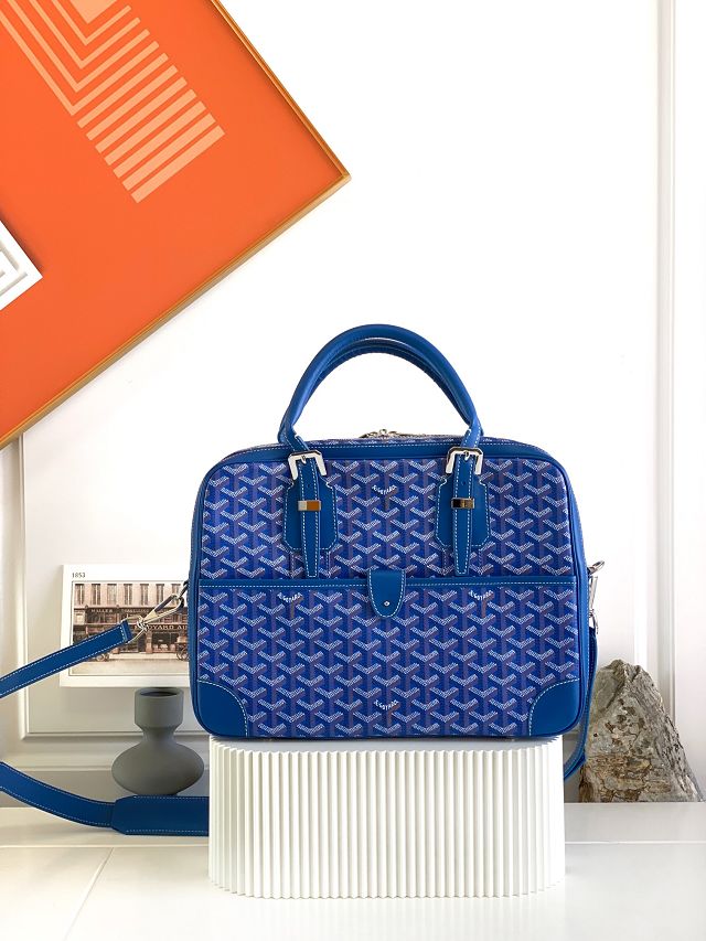 Goyard original canvas ambassade document case GY0060 blue