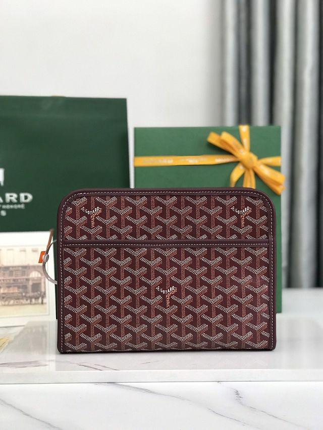 Goyard original canvas clutch GY0008 burgundy