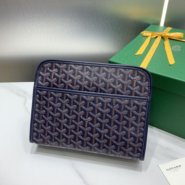 Goyard original canvas clutch GY0008 navy blue