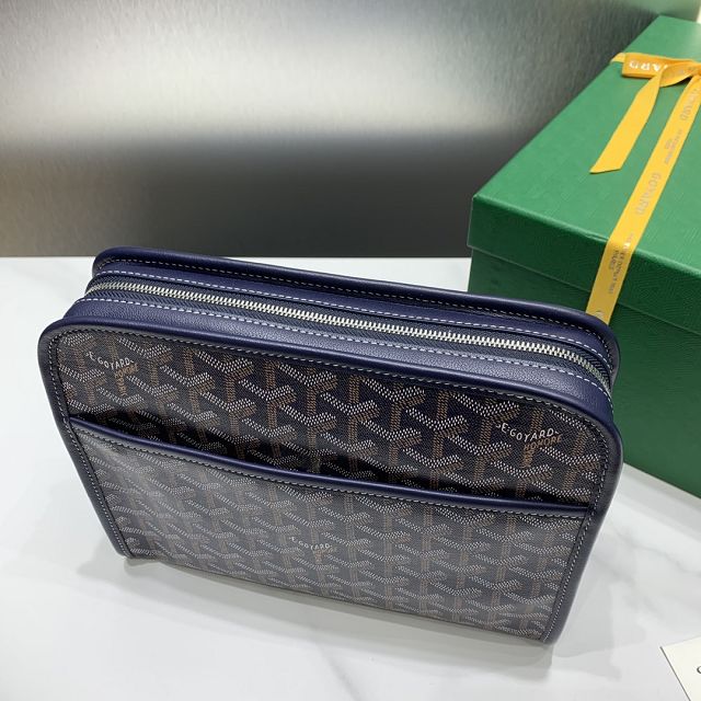 Goyard original canvas clutch GY0008 navy blue