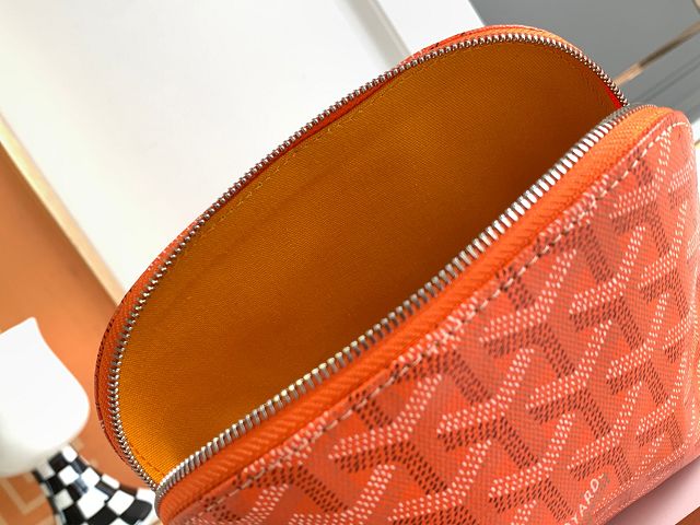 Goyard original canvas vendome cosmetic pouch GY0059 orange