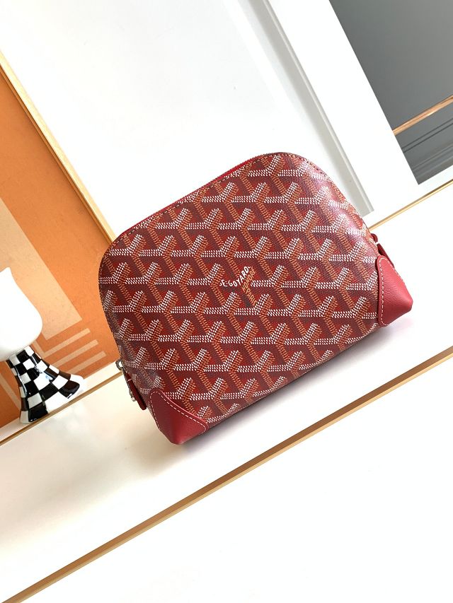 Goyard original canvas vendome cosmetic pouch GY0059 red