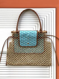 Goyard original raffia mesh aligre bag GY0060 blue