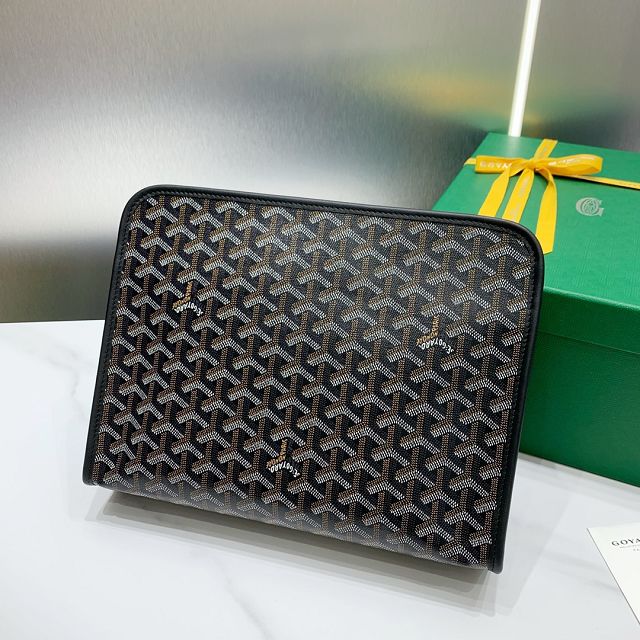 Goyard original canvas large clutch GY0063 black