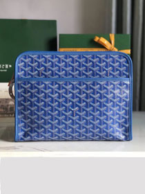 Goyard original canvas large clutch GY0063 blue