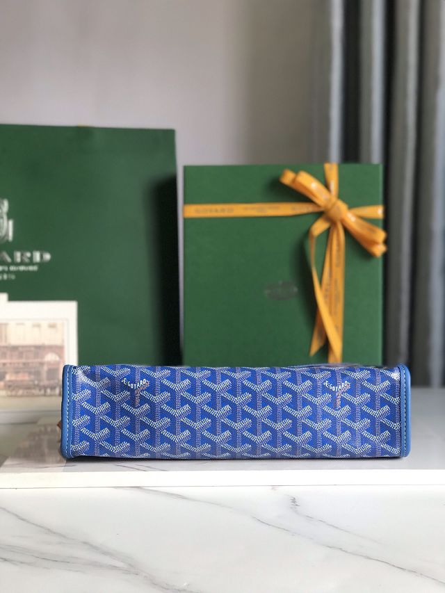 Goyard original canvas large clutch GY0063 blue