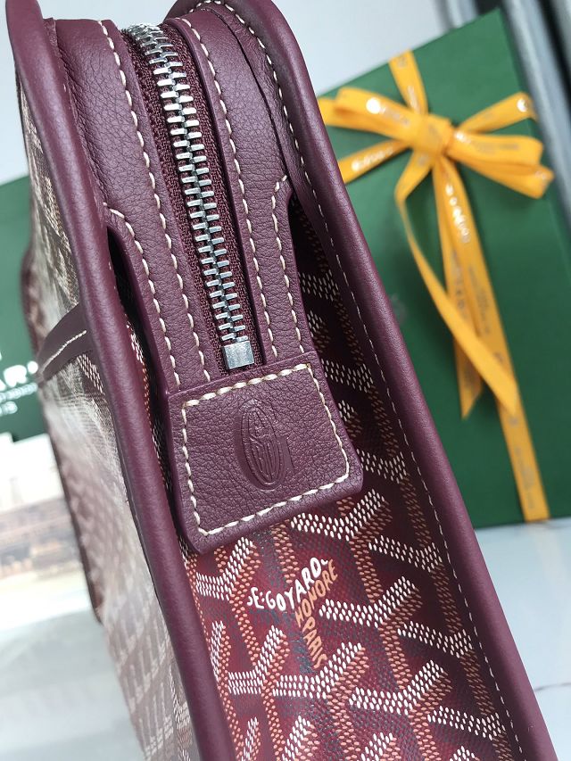 Goyard original canvas large clutch GY0063 burgundy