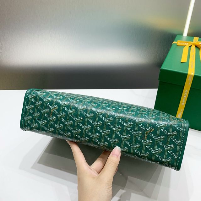 Goyard original canvas large clutch GY0063 green