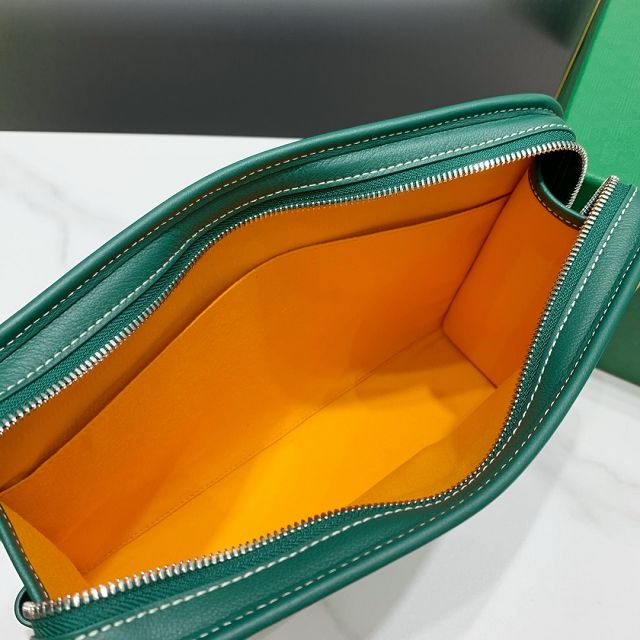 Goyard original canvas large clutch GY0063 green