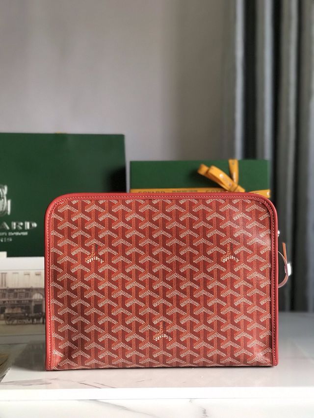 Goyard original canvas large clutch GY0063 red