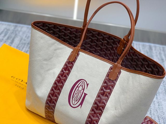 Goyard original cotton saint louis PM bag GY0064 burgundy