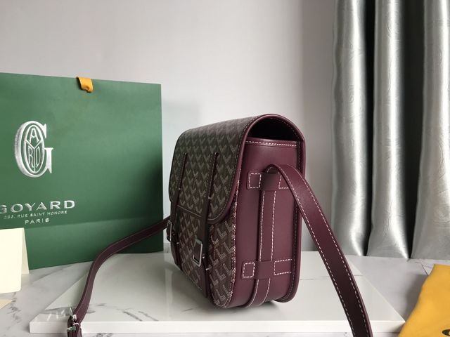 Goyard original canvas belvedere MM bag GY0072 burgundy