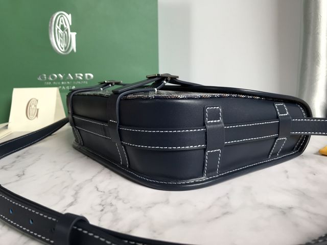 Goyard original canvas belvedere MM bag GY0072 navy blue