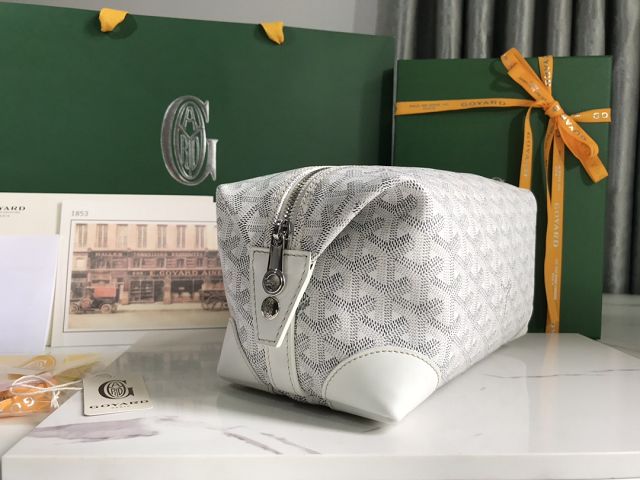 Goyard original canvas bowling 25 toiletry bag GY0068 white