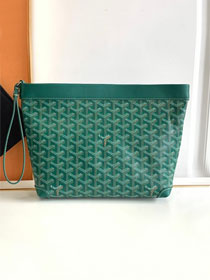 Goyard original canvas conti pouch GY0066 green