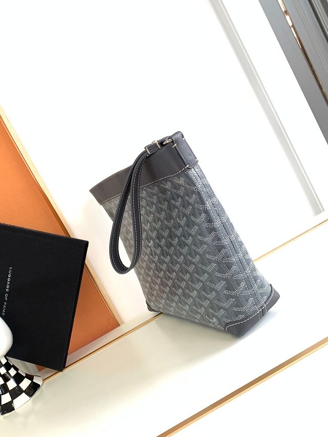 Goyard original canvas conti pouch GY0066 grey