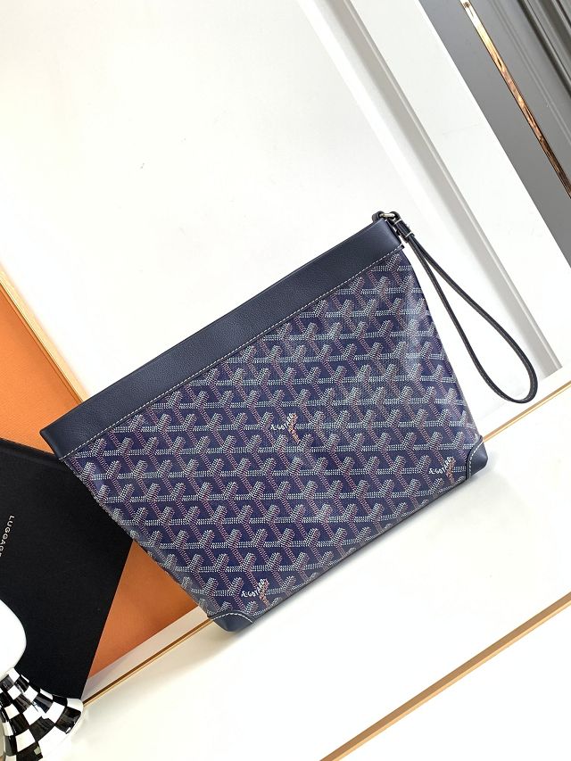 Goyard original canvas conti pouch GY0066 navy blue