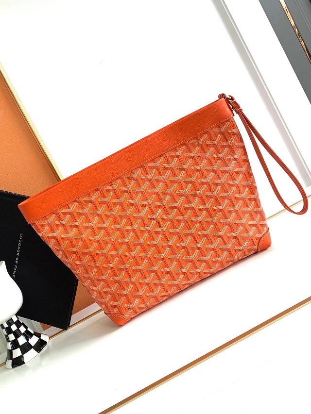 Goyard original canvas conti pouch GY0066 orange