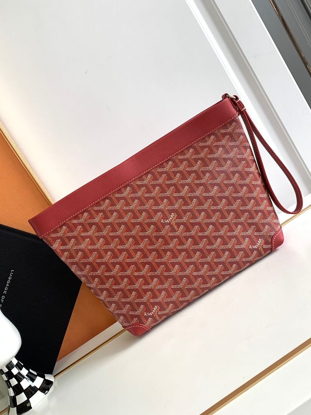 Goyard original canvas conti pouch GY0066 red