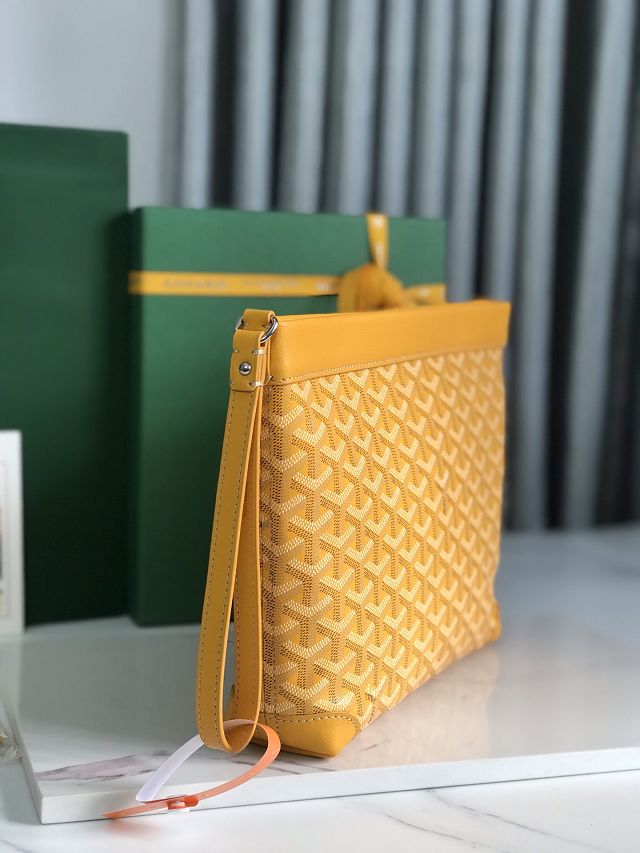 Goyard original canvas conti pouch GY0066 yellow