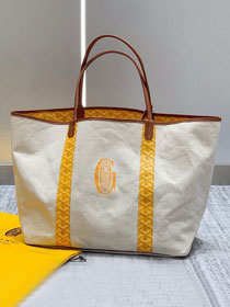 Goyard original cotton saint louis GM bag GY0065 yellow