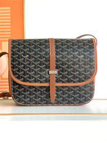 Goyard original canvas belvedere MM bag GY0073 black&brown