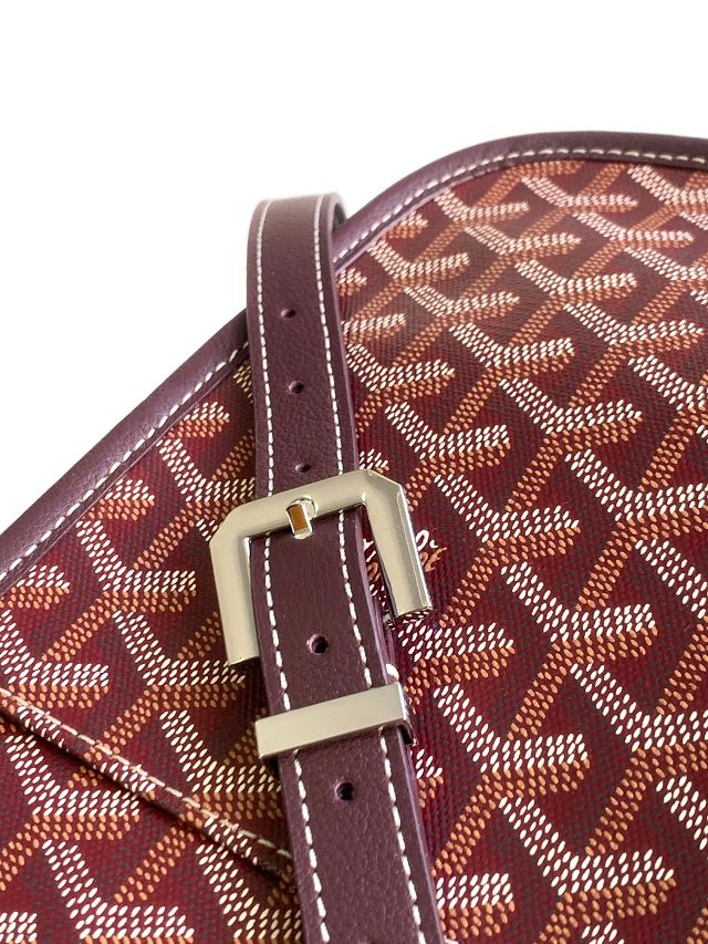 Goyard original canvas belvedere MM bag GY0073 burgundy