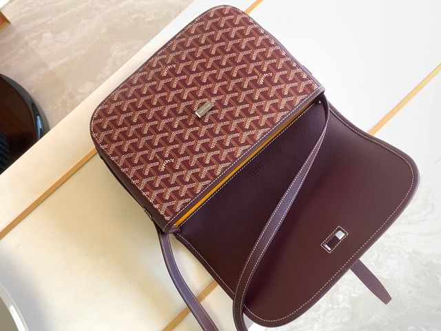 Goyard original canvas belvedere MM bag GY0073 burgundy