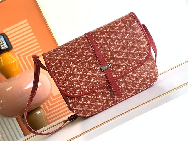 Goyard original canvas belvedere MM bag GY0073 red