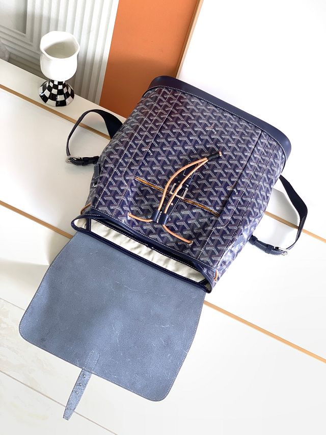 Goyard original canvas alpin MM backpack GY0076 navy blue
