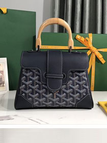 Goyard original canvas saigon souple mini bag GY0007 navy blue