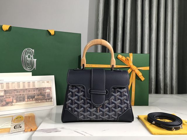 Goyard original canvas saigon souple mini bag GY0007 navy blue