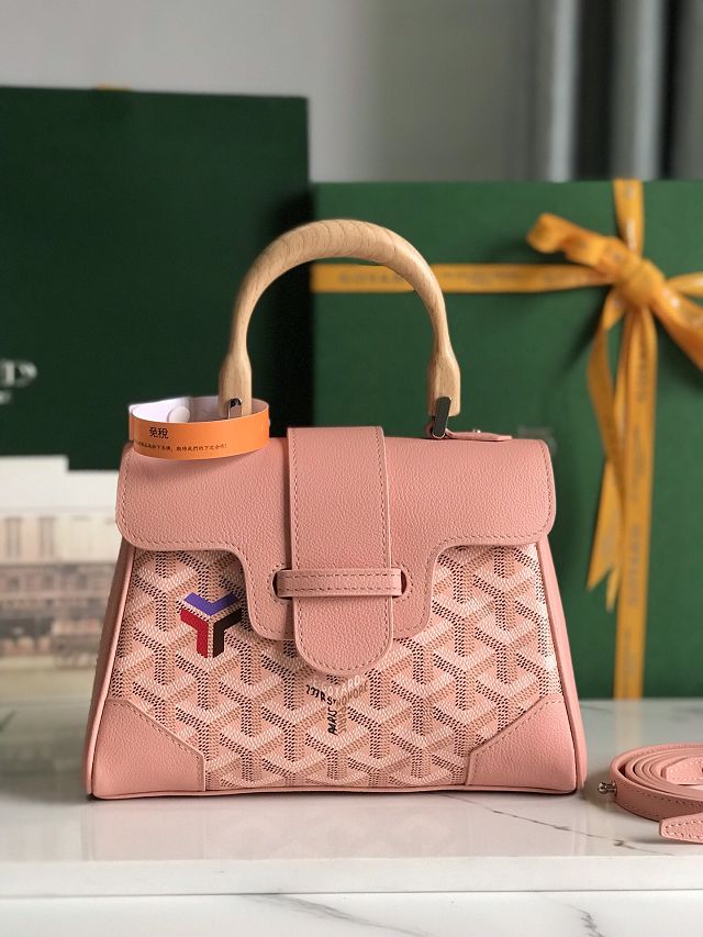 Goyard original canvas saigon souple mini bag GY0007 pink