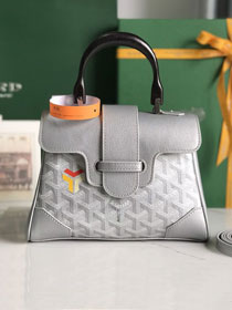 Goyard original canvas saigon souple mini bag GY0007 silver