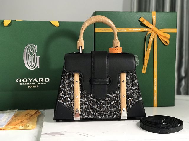 Goyard original canvas saigon structure PM bag GY0075 black