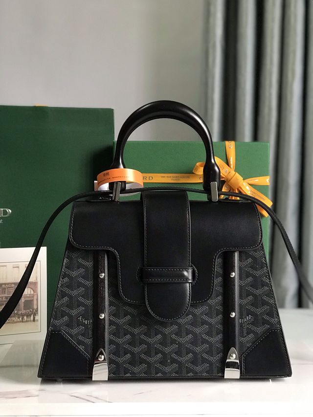 Goyard original canvas saigon structure PM bag GY0075 black