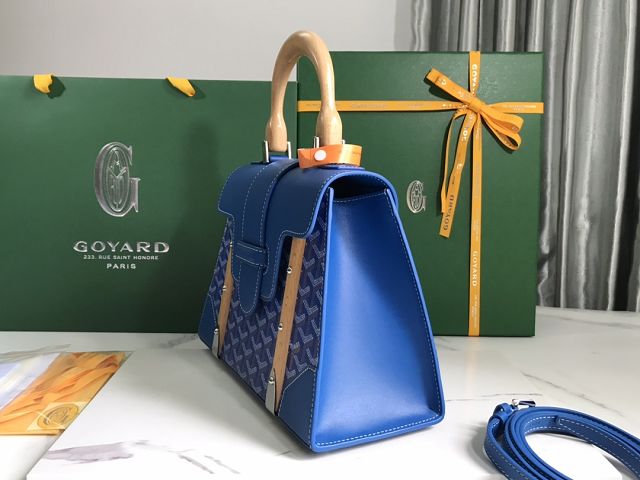 Goyard original canvas saigon structure PM bag GY0075 blue