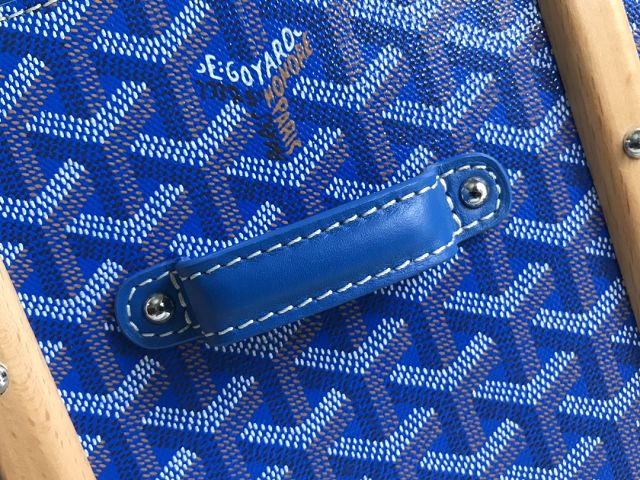 Goyard original canvas saigon structure PM bag GY0075 blue