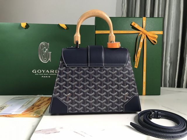 Goyard original canvas saigon structure PM bag GY0075 navy blue