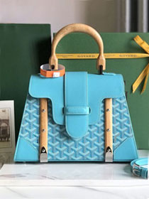 Goyard original canvas saigon structure PM bag GY0075 sky blue