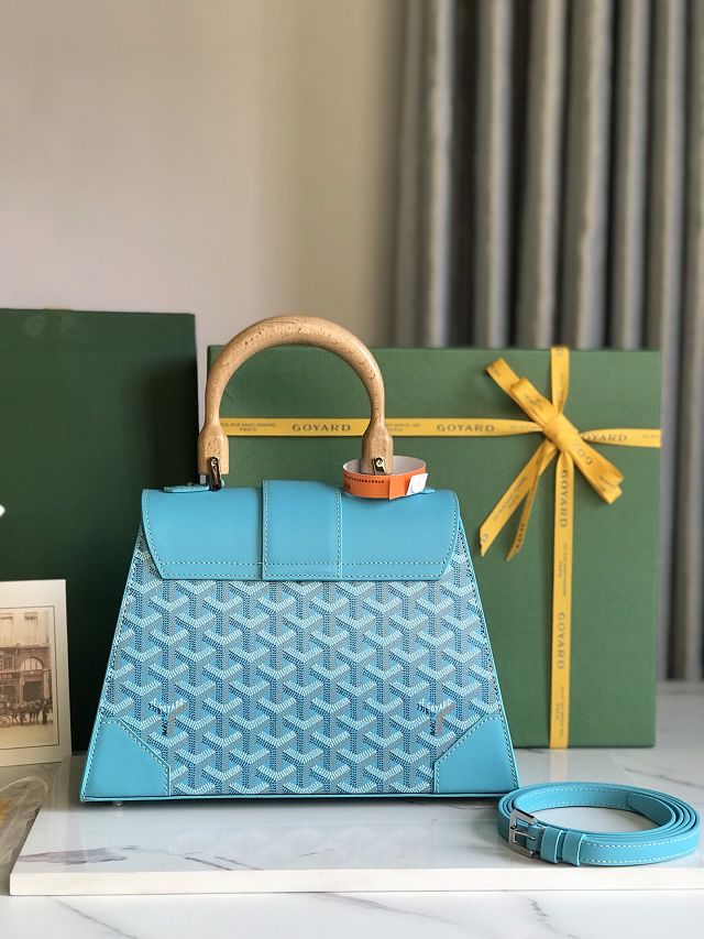 Goyard original canvas saigon structure PM bag GY0075 sky blue