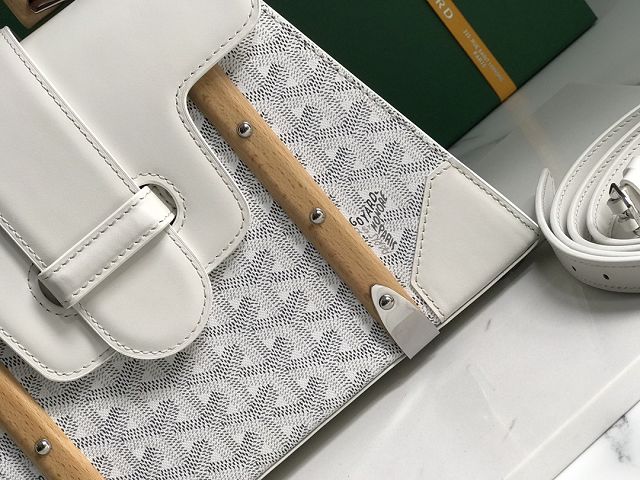 Goyard original canvas saigon structure PM bag GY0075 white