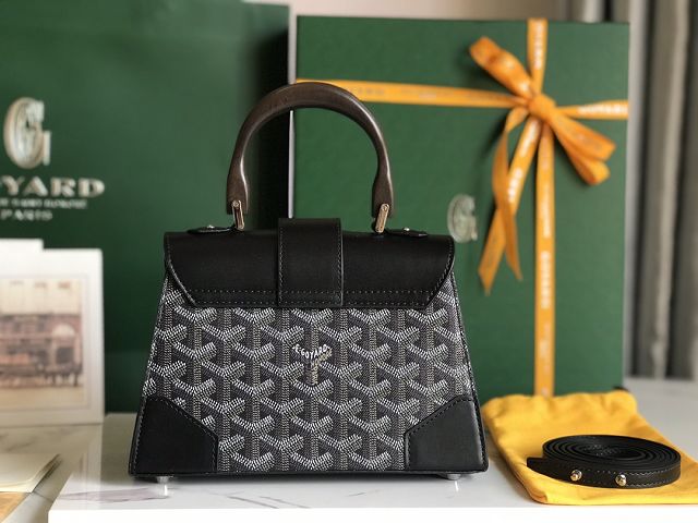 Goyard original canvas saigon structure mini bag GY0009 allblack