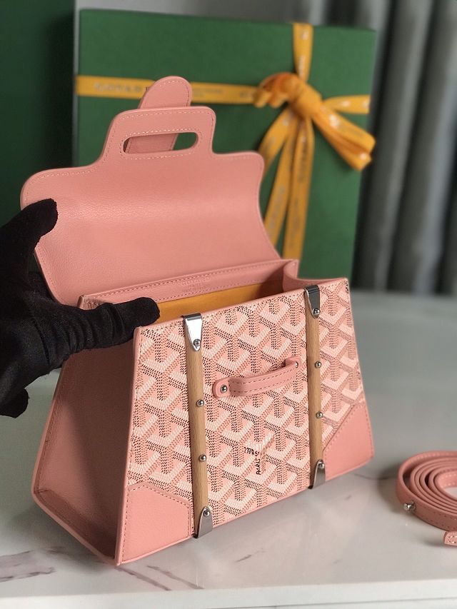 Goyard original canvas saigon structure mini bag GY0009 pink