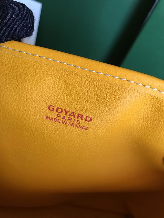 Goyard original calfskin&canvas reversible anjou mini bag GY0086 yellow